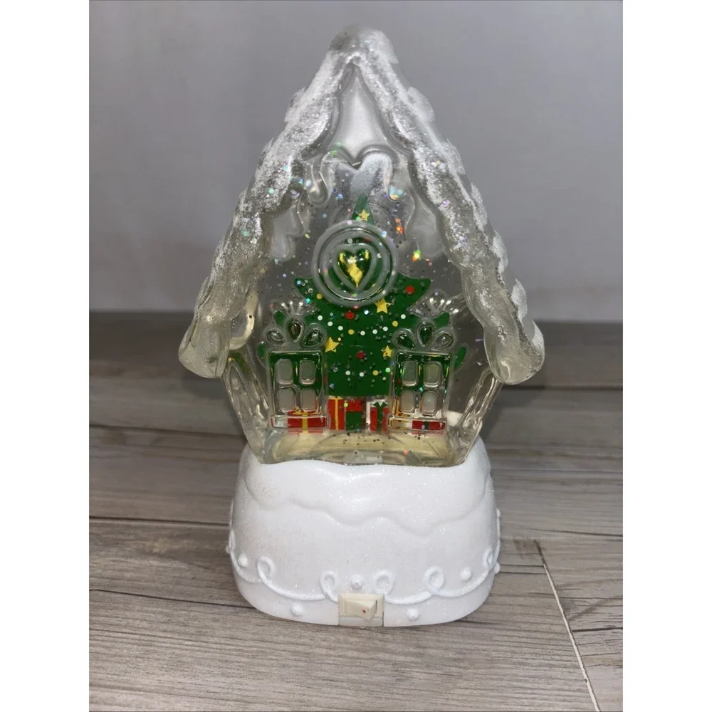 Hallmark Snow Globe Magic Color Changing Gingerbread House Christmas‎ Tree
